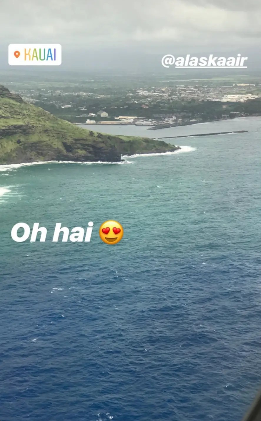 First look at Kauai from the plane