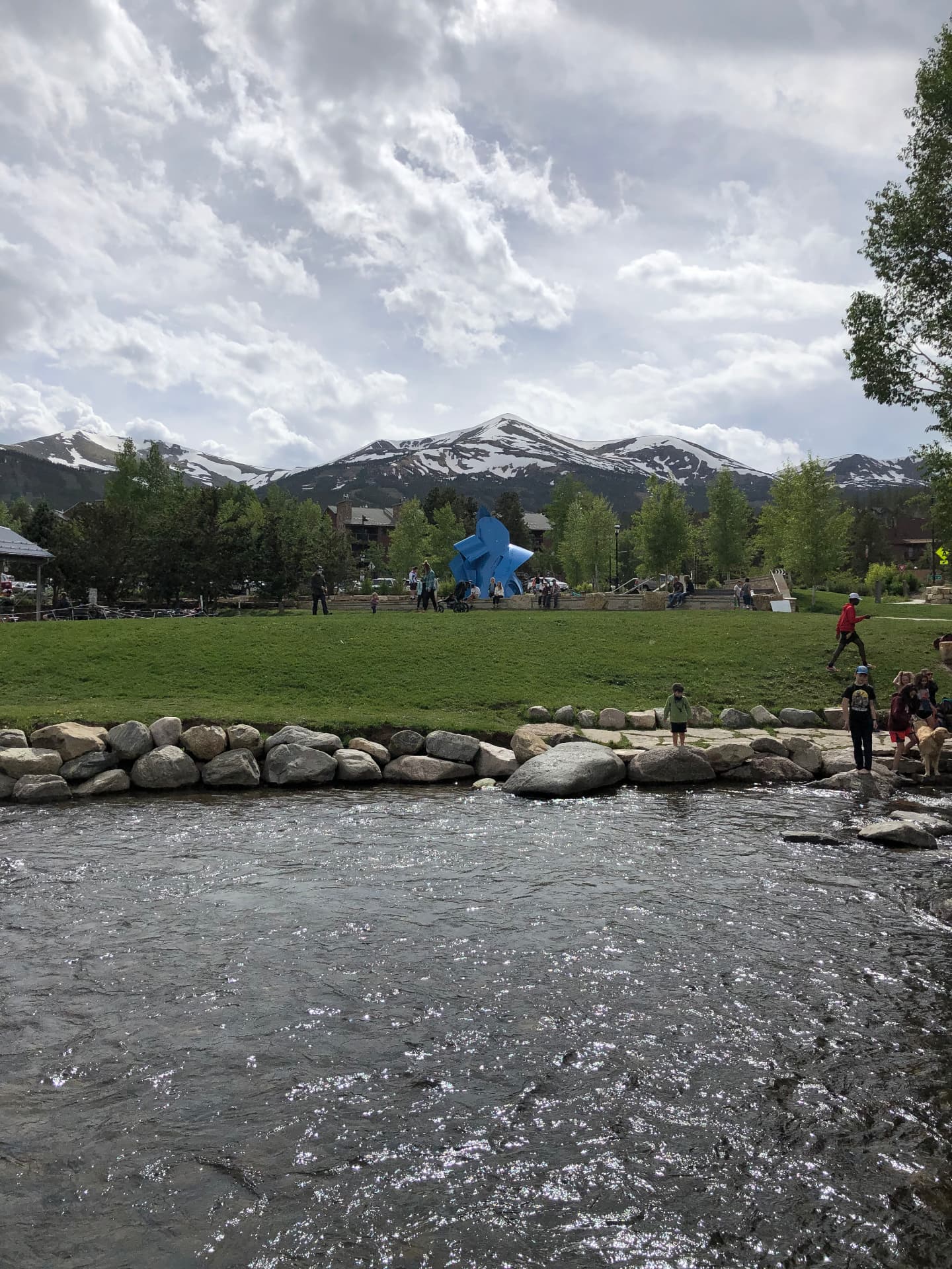 River and snowcapped mountains in Breckenridge